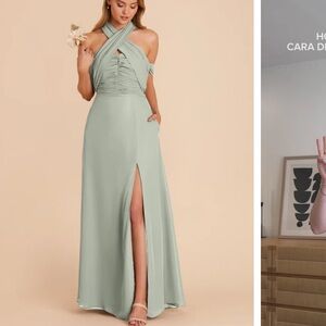 Birdy grey Cara chiffon bridesmaids dress-sage